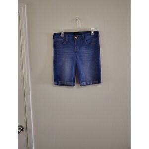 Celebrity Gold Womens Denim Bermuda Shorts Medium Wash Cuffed Blue Size 11/12